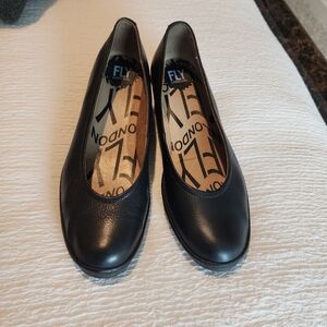 Fly London Women's Black Leather Shoes. Size 41